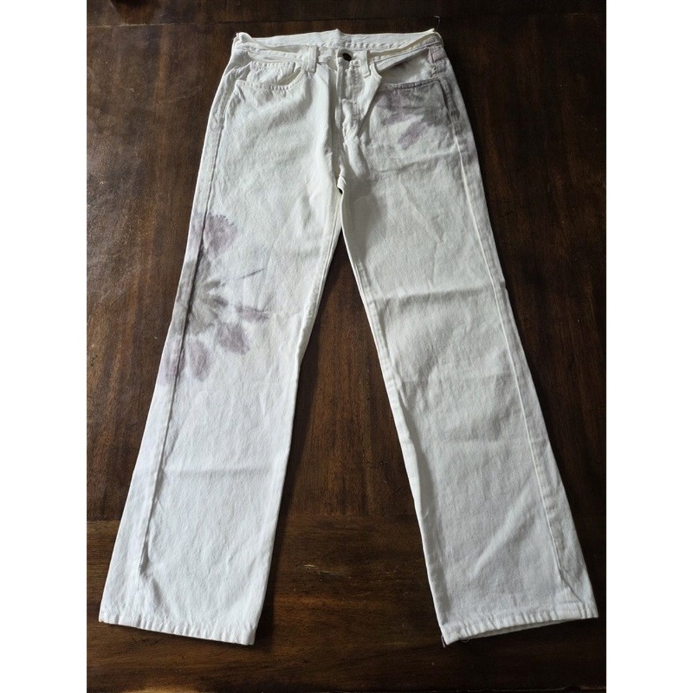 NWOT Edwin 28 Bree Slim Skinny White Tie Dye Button Fly Jeans 129113